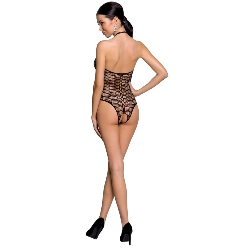 Alternative view of PASSION - WOMAN BS087 BLACK BODYSTOCKING ONE SIZE