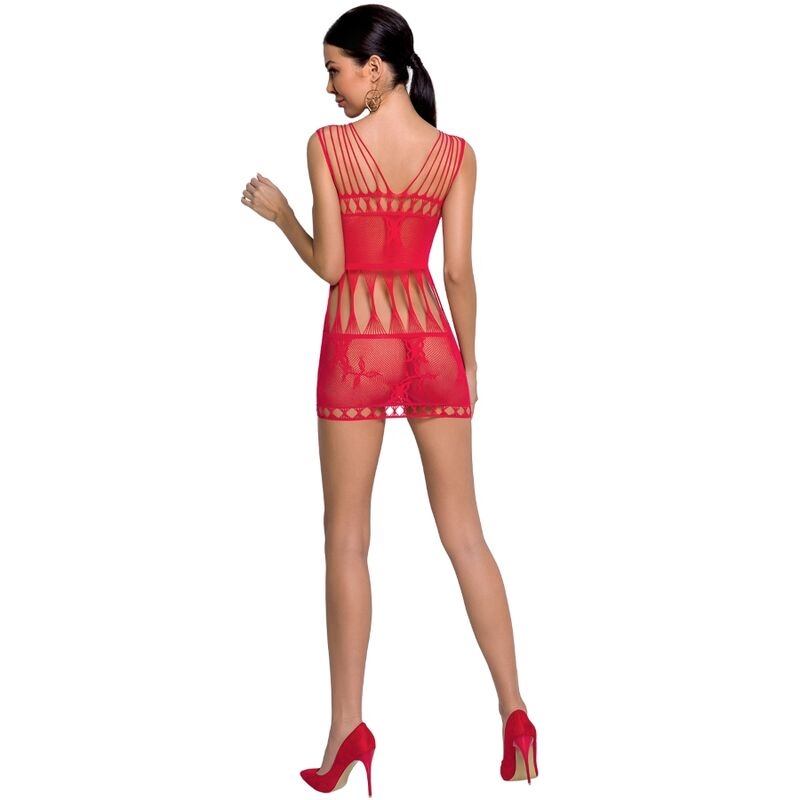 Alternative view of PASSION - WOMAN BS090 RED BODYSTOCKING ONE SIZE