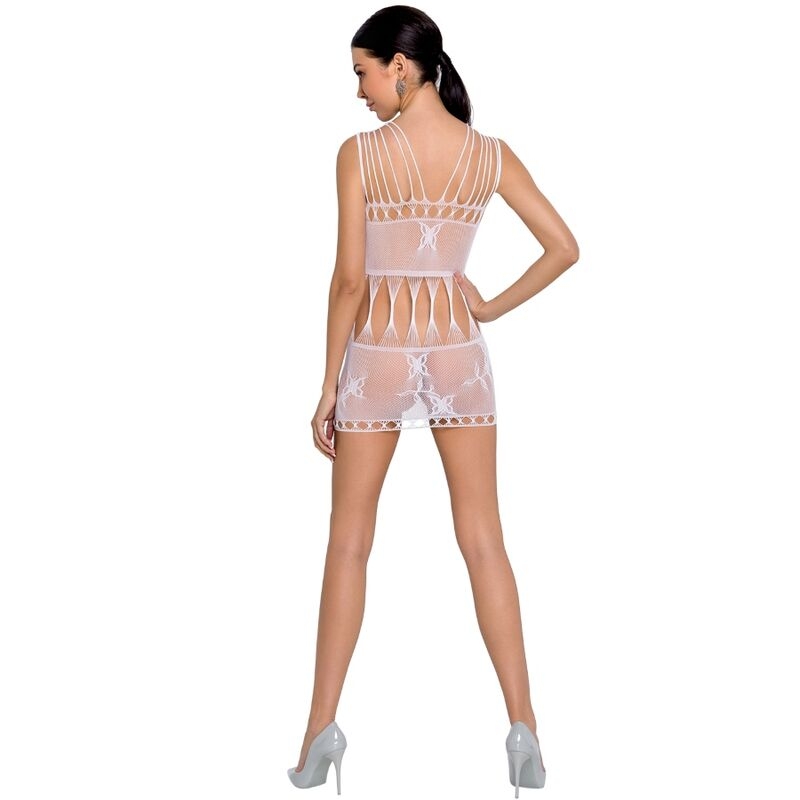 Alternative view of PASSION - WOMAN BS090 WHITE BODYSTOCKING ONE SIZE