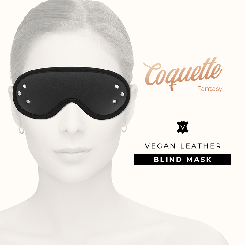 Alternative view of COQUETTE CHIC DESIRE - FANTASY VEGAN LEATHER BLIND MASK WITH NEOPRENE LINING