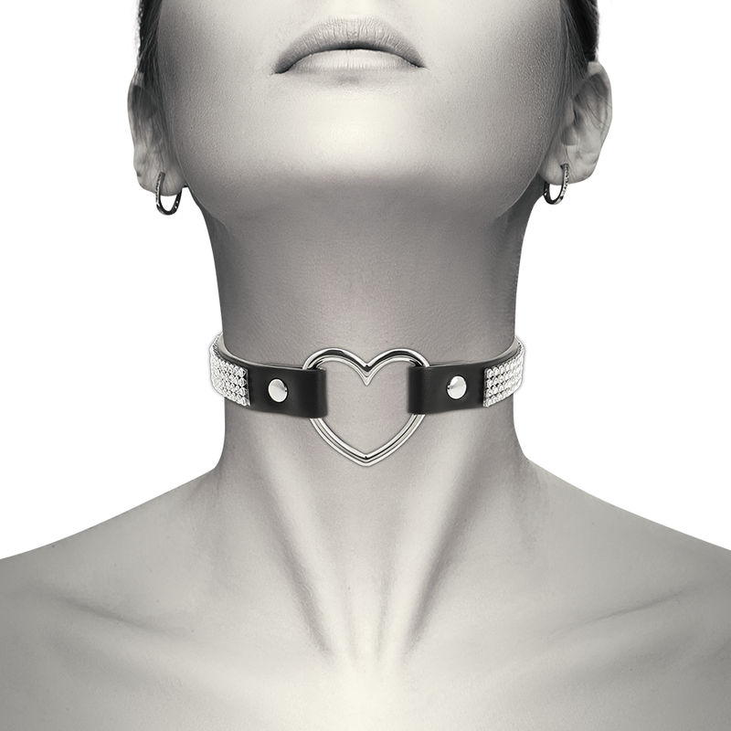 Alternative view of COQUETTE CHIC DESIRE - VEGAN LEATHER CHOKER WITH HEART