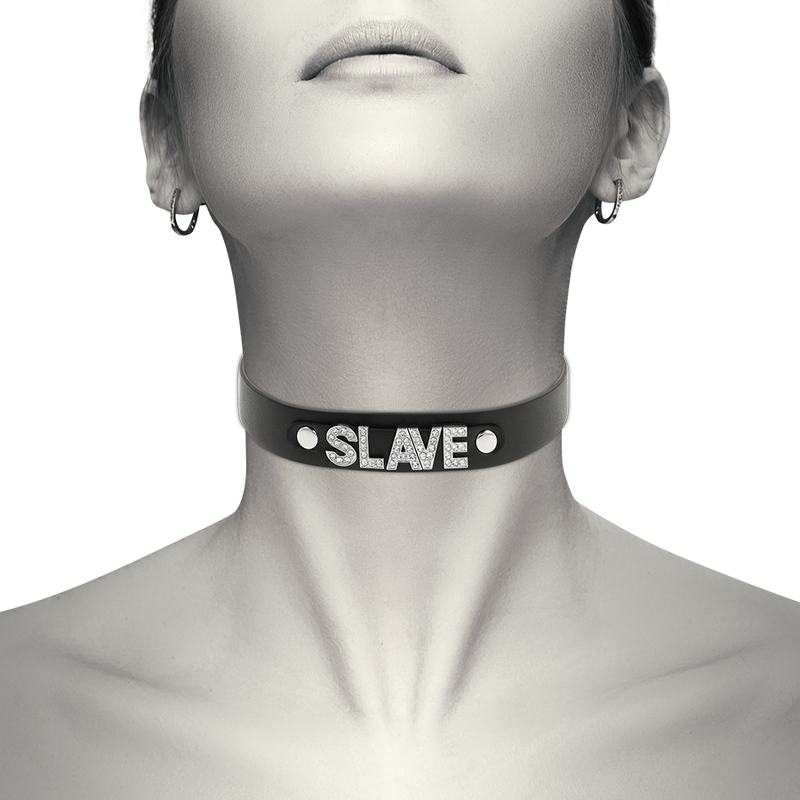 Alternative view of COQUETTE CHIC DESIRE - SLAVE VEGAN LEATHER CHOKER