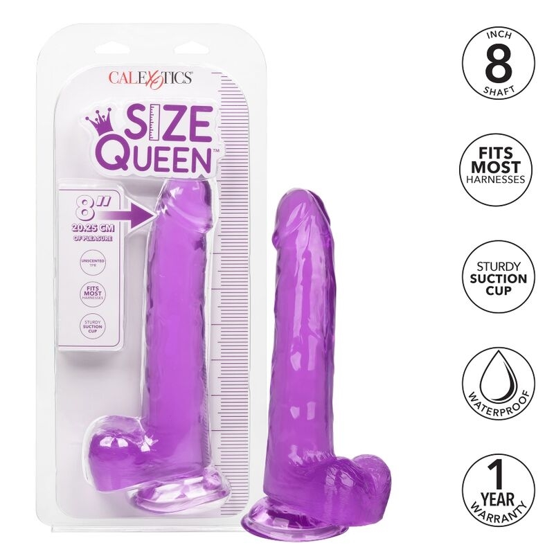 Alternative view of CALEXOTICS - SIZE QUEEN DILDO PURPLE 20.3 CM