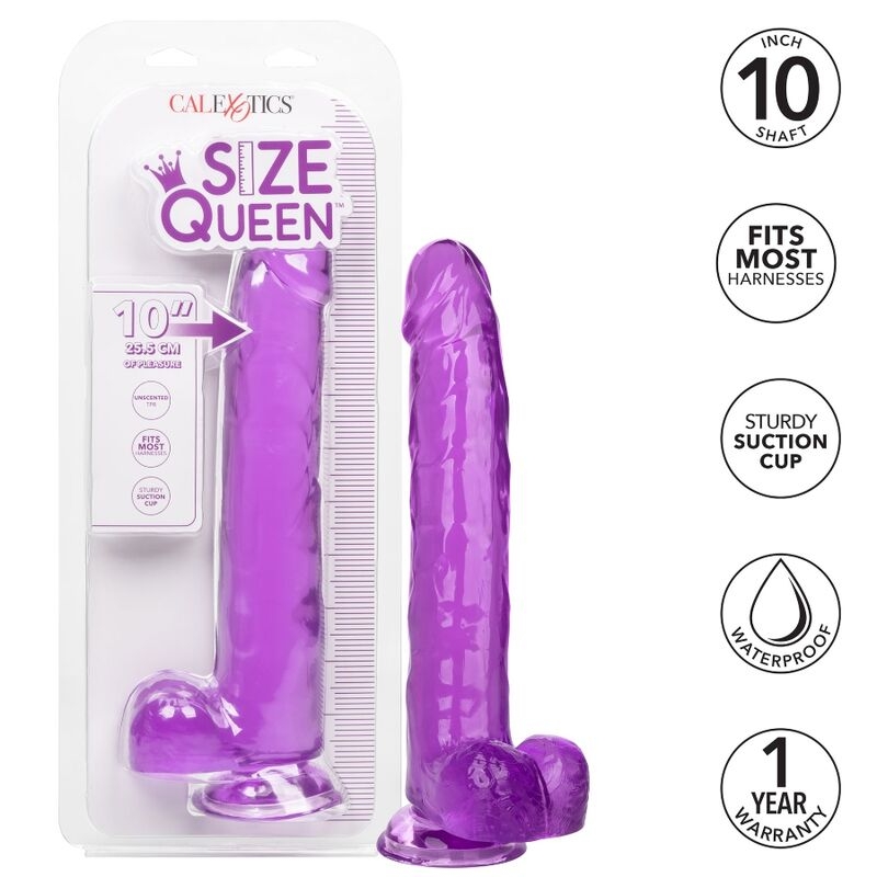 Alternative view of CALEXOTICS - SIZE QUEEN DILDO PURPLE 25.5 CM