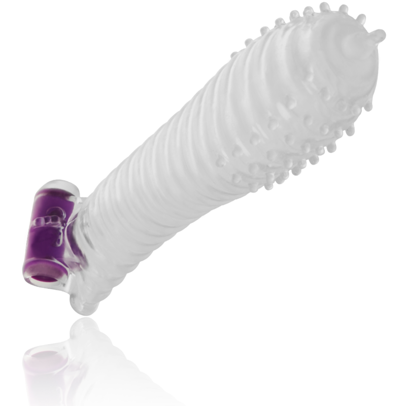 Alternative view of OHMAMA - TEXTURED PENIS SHEATH WITH VIBRATING BULLET