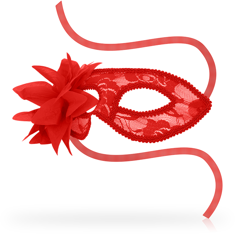 Alternative view of OHMAMA - MASKS MASKS WITH LACE AND RED FLOWER