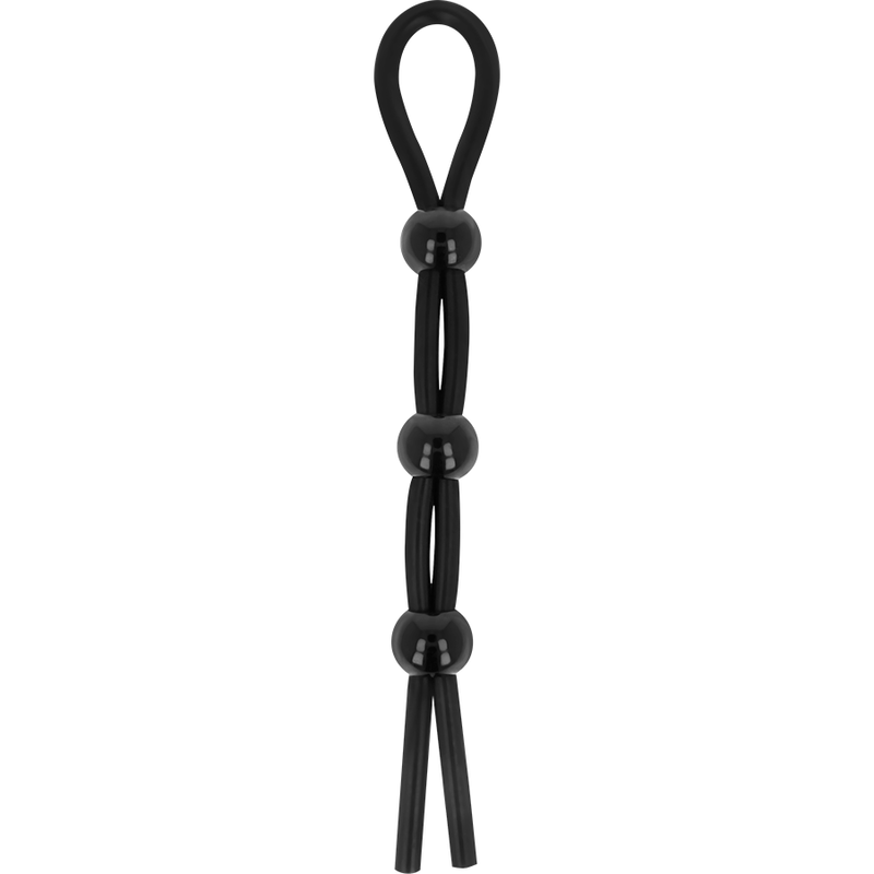 Alternative view of OHMAMA FETISH - CORD-COCK AND TESTICLES RING
