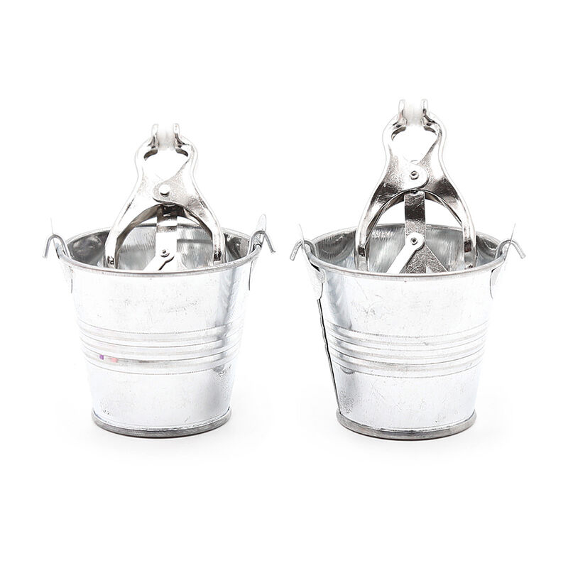 Alternative view of OHMAMA FETISH NIPPLE CLAMPS WITH BUCKETS
