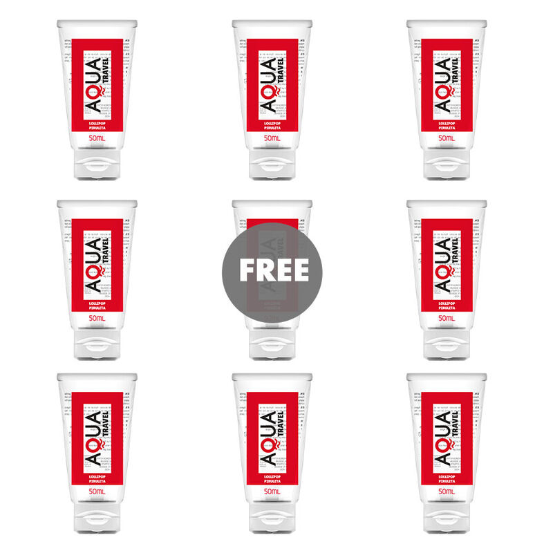 Nine identical white toothpaste tubes with red labels arranged in a 3x3 grid, center circle reads FREE.