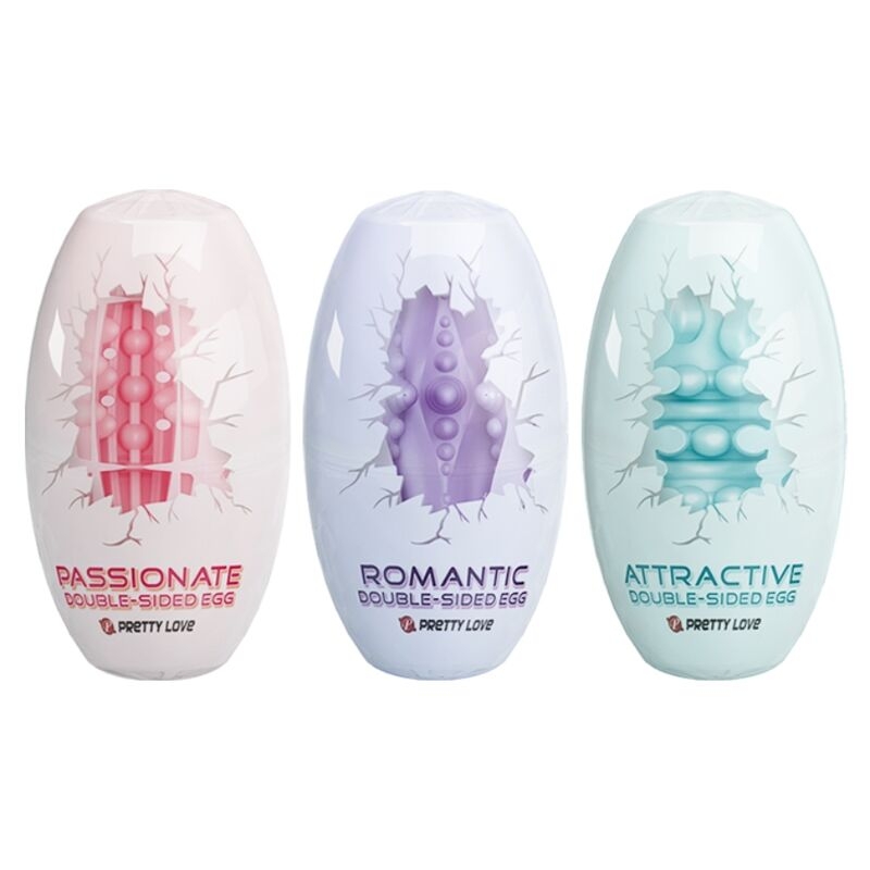 Alternative view of PRETTY LOVE - DOUBLE SIDED MASTURBATOR EGG 15 UNITS