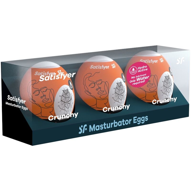 Alternative view of SATISFYER - 3 MASTURBATOR EGGS NAUGHTY, SAVAGE  CRUNCHY