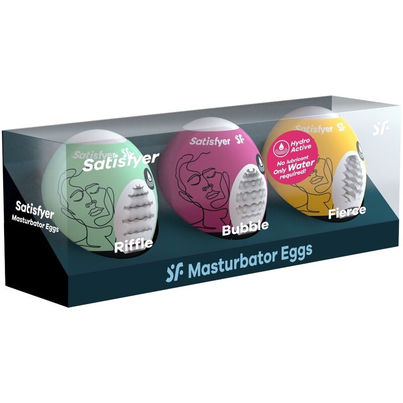 Alternative view of SATISFYER - 3 MASTURBATOR EGGS RIFFLE, BUBBLE  FIERCE