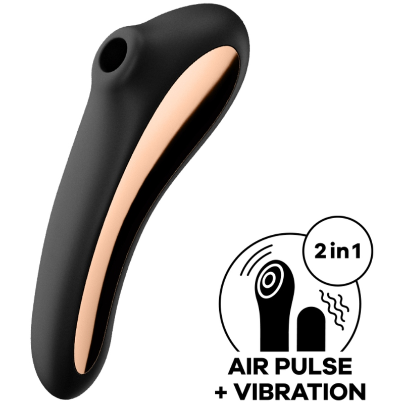 Alternative view of SATISFYER - DUAL KISS AIR PULSE VIBRATOR BLACK