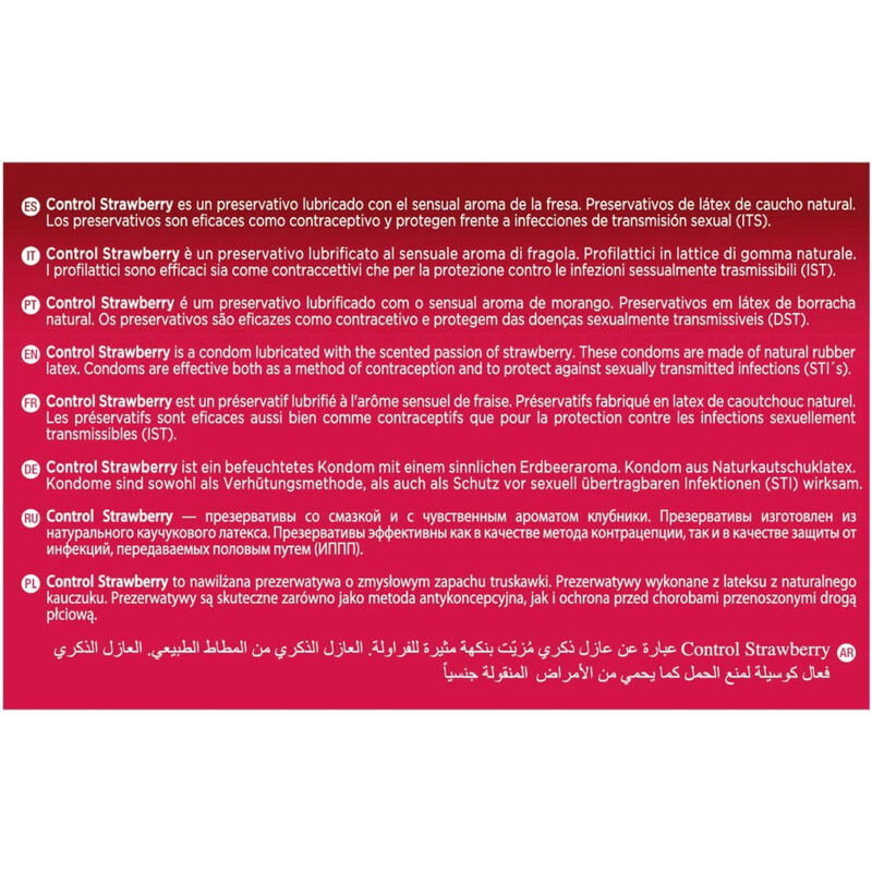 Alternative view of CONTROL - ADAPTA STRAWBERRY CONDOMS 144 UNITS