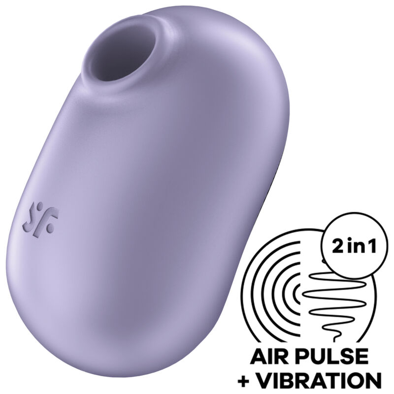 SATISFYER - PRO TO GO 2 DOUBLE AIR PULSE STIMULATOR VIBRATOR VIOLET