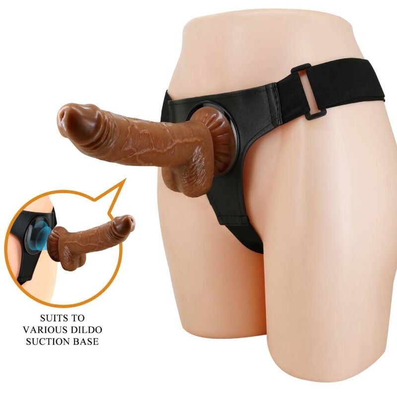 Alternative view of PRETTY LOVE - HARNESS BRIEFS UNIVERSAL HARNESS WITH DILDO MICHEAL 20 CM BLACK