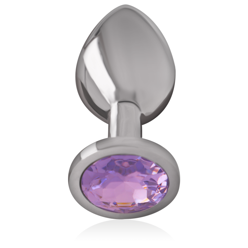 Alternative view of INTENSE - ALUMINUM METAL ANAL PLUG WITH VIOLET CRYSTAL SIZE L