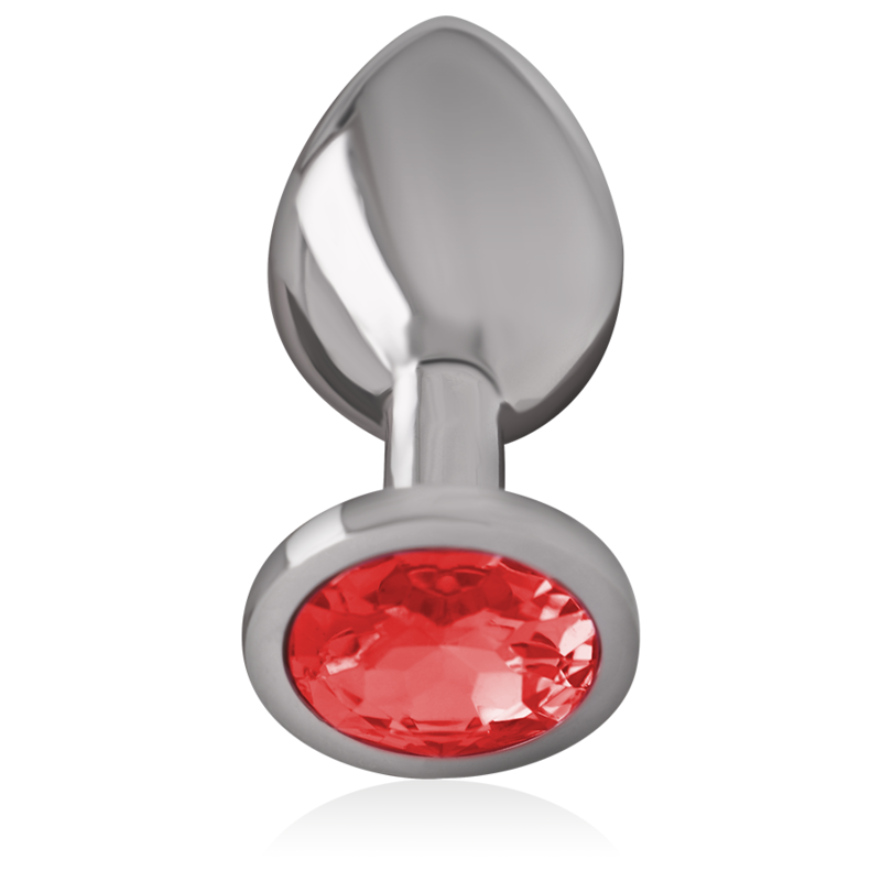 Alternative view of INTENSE - ALUMINUM METAL ANAL PLUG WITH RED CRYSTAL SIZE L