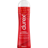 Red Durex lubricant tube with strawberry flavor branding and 50 ml capacity (Fresa Morango).