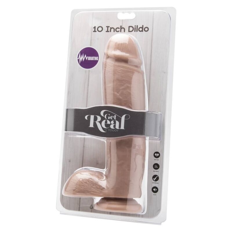 Alternative view of GET REAL - DILDO 25,5 CM WITH BALLS VIBRATOR SKIN
