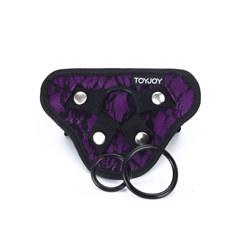 Alternative view of GET REAL - STRAP-ON LACE HARNESS PURPLE