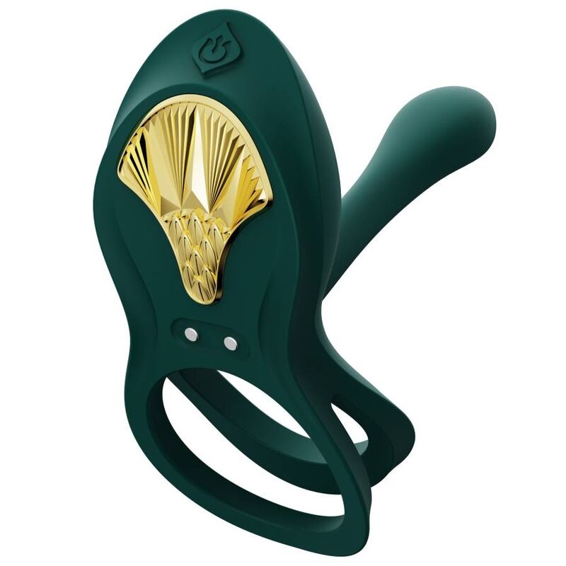 Alternative view of ZALO - BAYEK VIBRATING COUPLES RING GREEN