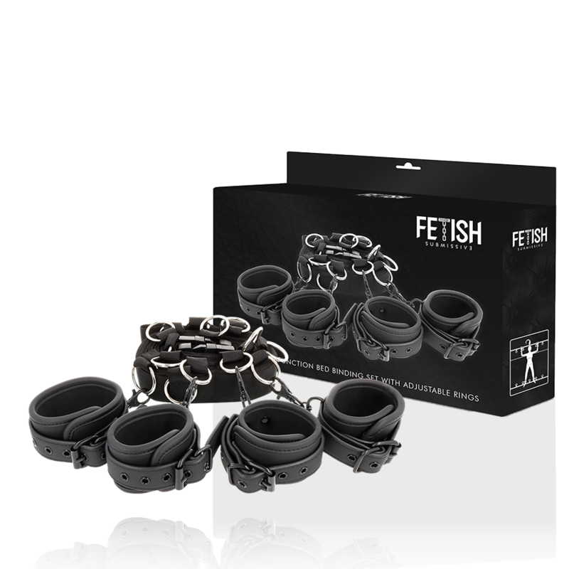 Alternative view of FETISH SUBMISSIVE - LUXURY BED TIES SET WITH NOPRENE LINING