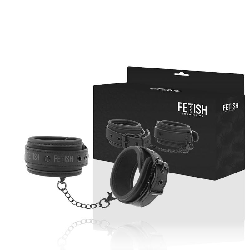 Alternative view of FETISH SUBMISSIVE - VEGAN LEATHER ANKLE CUFFS WITH NOPRENE LINING