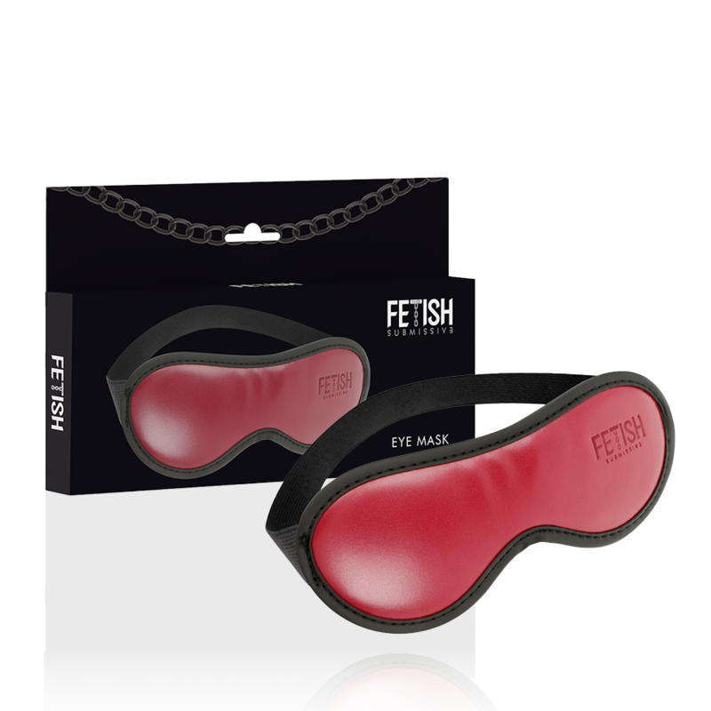Alternative view of FETISH SUBMISSIVE DARK ROOM - VEGAN LEATHER MASK WITH NEOPRENE LINING