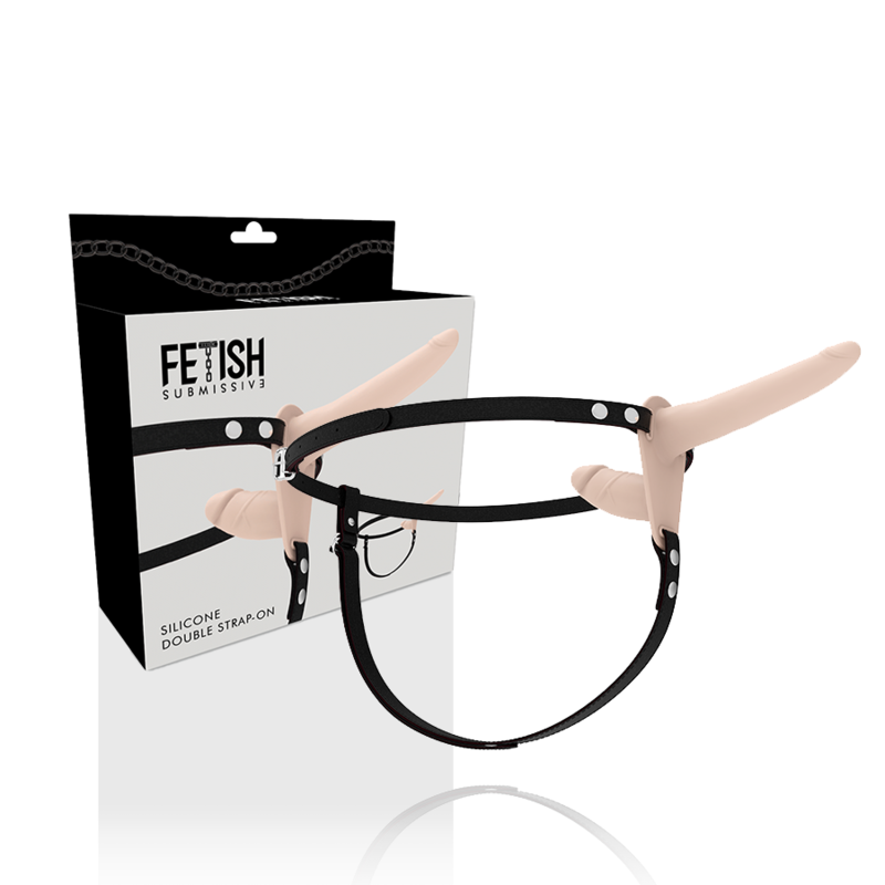 Alternative view of FETISH SUBMISSIVE HARNESS - DOUBLE PENETRATION FLESH