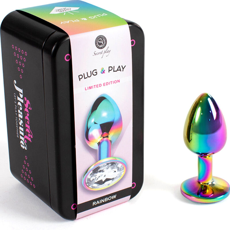 Alternative view of SECRETPLAY - METAL BUTT PLUG RAINBOW SMALL SIZE 7 CM