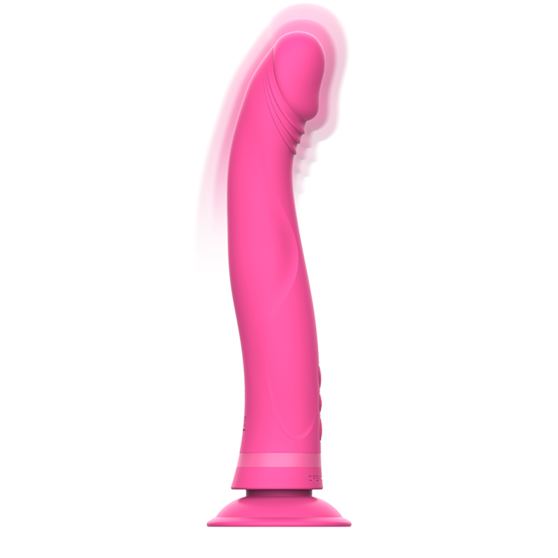 Alternative view of INTENSE - MICHELANGELO PINK SILICONE VIBRATOR DILDO