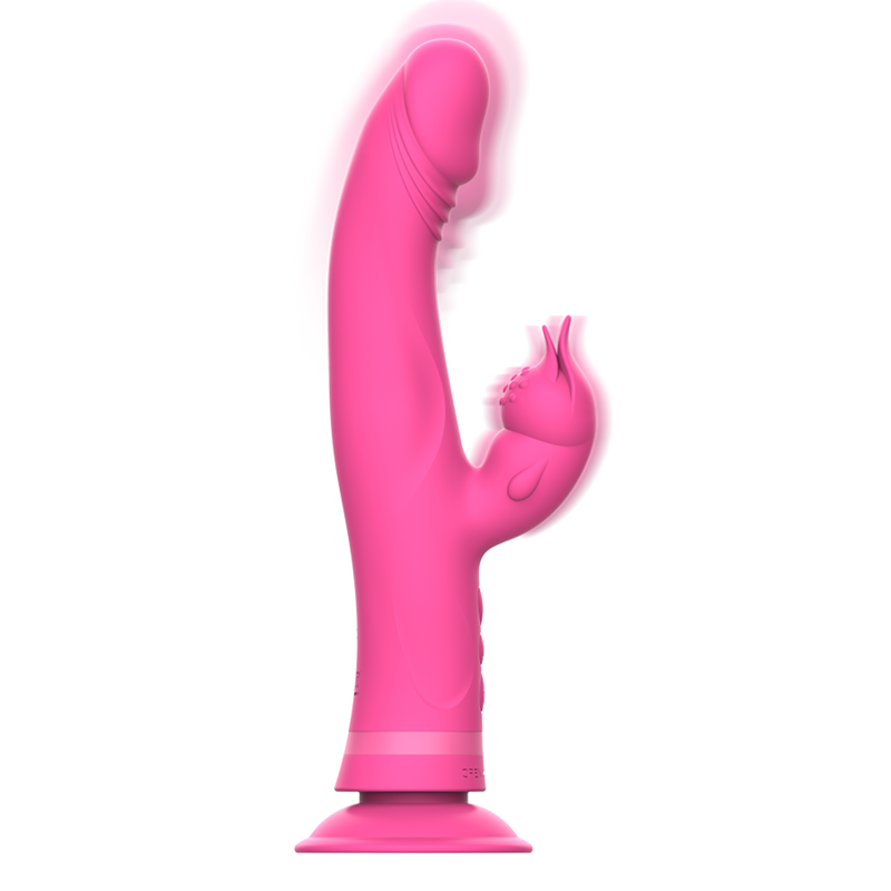 Alternative view of INTENSE - JULIO RABBIT VIBRATOR PINK SILICONE