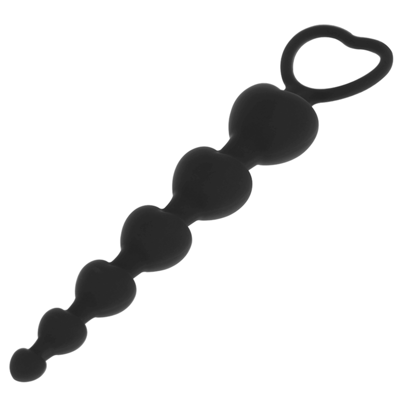 Alternative view of BLACKSILVER - MILA ANAL CHAIN OF HEARTS 18 CM