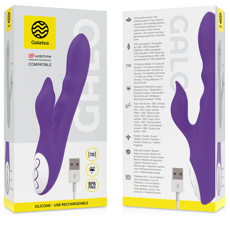 Alternative view of GALATEA - GALO LILAC VIBRATOR COMPATIBLE WITH WATCHME WIRELESS TECHNOLOGY