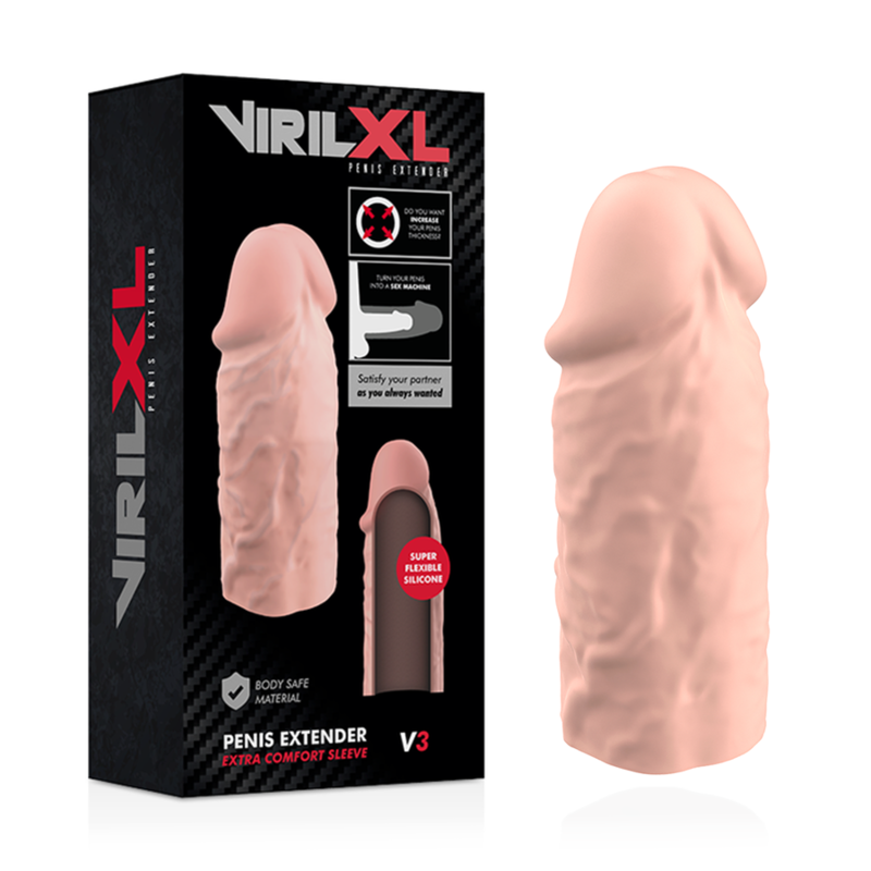 Alternative view of VIRILXL - LIQUID SILICONE V3 NATURAL PENIS EXTENSION