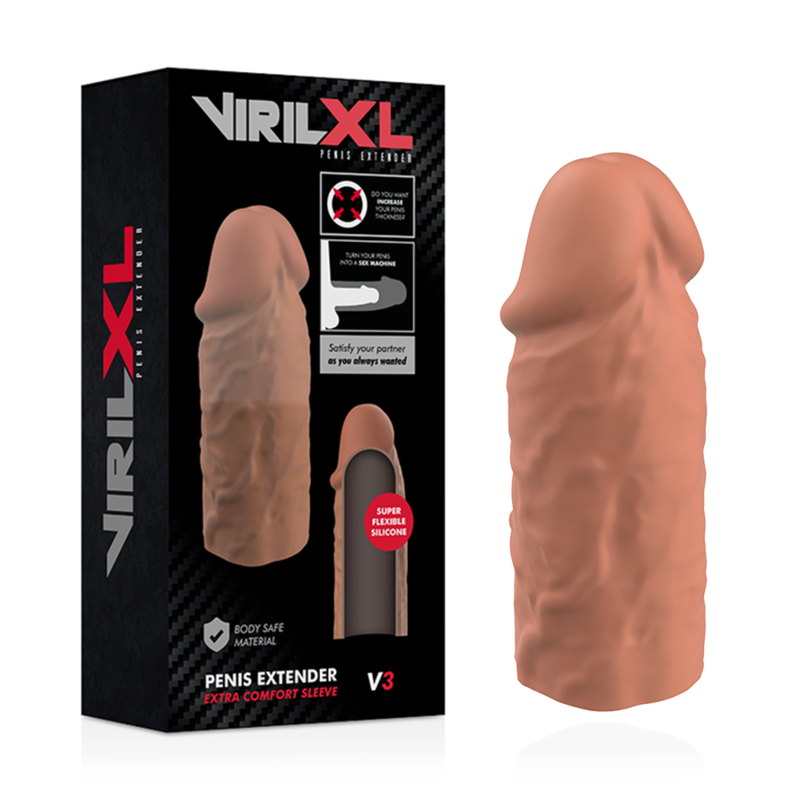 Alternative view of VIRILXL - LIQUID SILICONE V3 BROWN PENIS EXTENSION