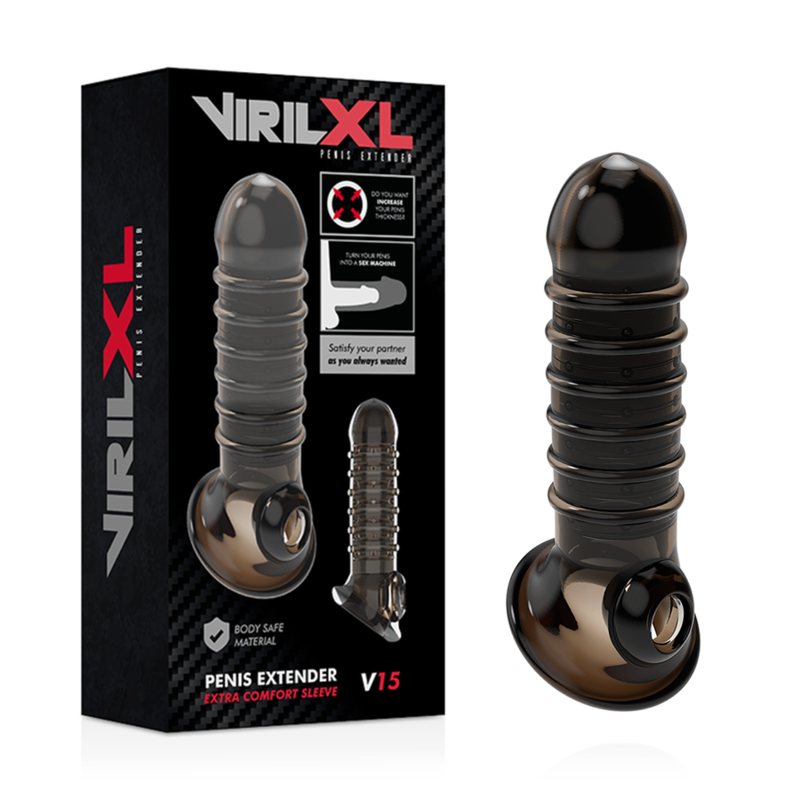 Alternative view of VIRILXL - PENIS EXTENSION AND SHEATH V15 BLACK