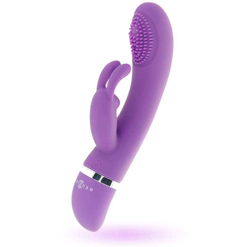 Alternative view of INTENSE - SUSY SILICONE RABBIT LILAC OSCILLATING VIBRATOR