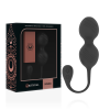 Boxed Rithual Nisha silicone kegel beads with a curved tether and dual bulbs beside the packaging.