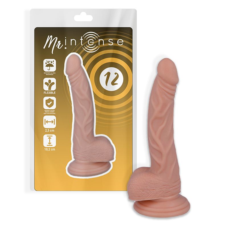 Alternative view of MR INTENSE - 12 REALISTIC COCK 18.2 CM -O- 2.5 CM