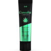 Tube of intt Cannabis Lubricant with a green cannabis leaf logo, green gradient lower half, labeled water-based personal lubricant (100 ml).