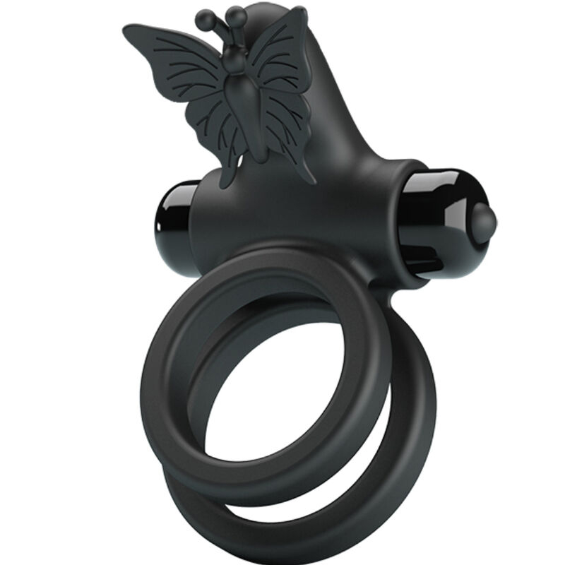 Alternative view of PRETTY LOVE - DOUBLE VIBRATING RING WITH BLACK STIMULATOR