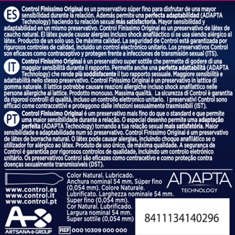 Alternative view of CONTROL - FINISSIMO CONDOMS 3 UNITS