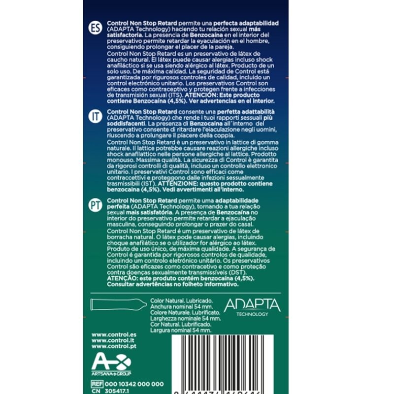 Alternative view of CONTROL - NON STOP RETARD CONDOMS 12 UNITS