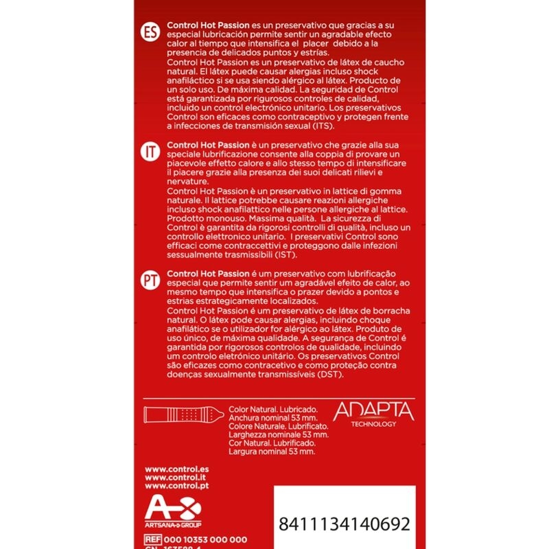Alternative view of CONTROL - HOT PASSION WARMING EFFECT 10 UNITS