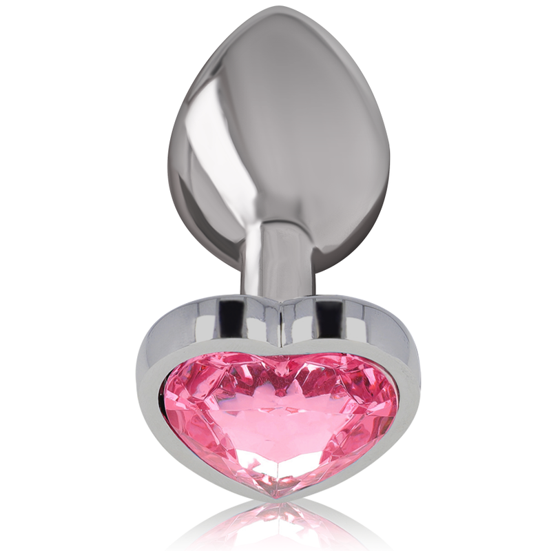 Alternative view of INTENSE - ALUMINUM METAL ANAL PLUG PINK HEART SIZE L