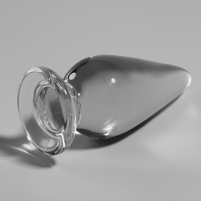 Alternative view of NEBULA SERIES BY IBIZA - MODEL 4 ANAL PLUG BOROSILICATE GLASS CLEAR 11 CM -O- 5 CM