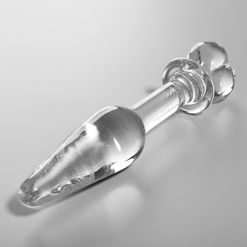Alternative view of NEBULA SERIES BY IBIZA - MODEL 7 ANAL PLUG BOROSILICATE GLASS CLEAR 13.5 CM -O- 3 CM