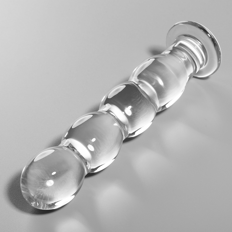 Alternative view of NEBULA SERIES BY IBIZA - MODEL 10 DILDO BOROSILICATE GLASS CLEAR 16.5 CM -O- 3.5 CM